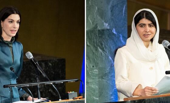 At UN, Malala, Anne Hathaway call for action on women’s rights